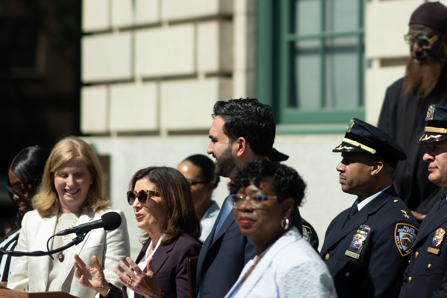 Mayor Zohran Mamdani and Police Commissioner Jessica Tisch announce new Bronx patrol commands in Mott Haven on May 20.