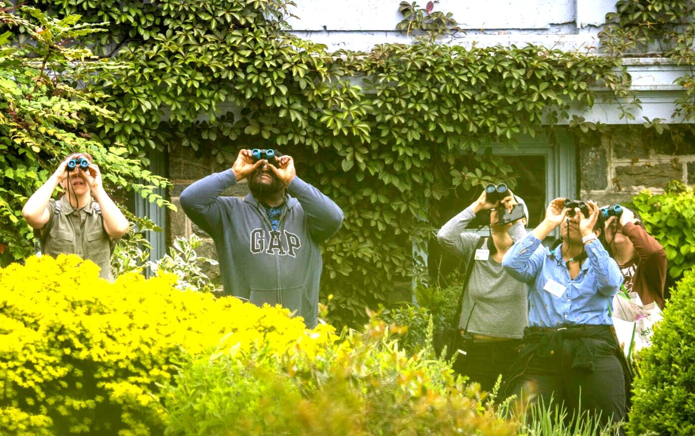 Wave Hill&rsquo;s ongoing effort to draw a wider audience includes programming like guided birding tours. A limited number of binoculars, monoculars and walking sticks are available at no cost to visiting birders.
