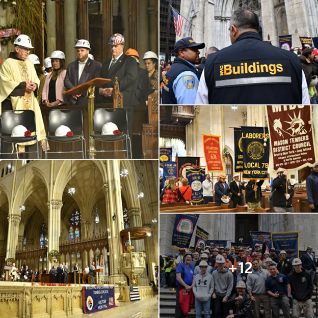 New York City Construction Workers ‘Who Tragically Lost Their Lives On The Job Are Remembered’ At The Annual Hardhat Mass Held At St. Patrick's Cathedral