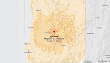 Map: 6.9-Magnitude Earthquake Shakes Chile