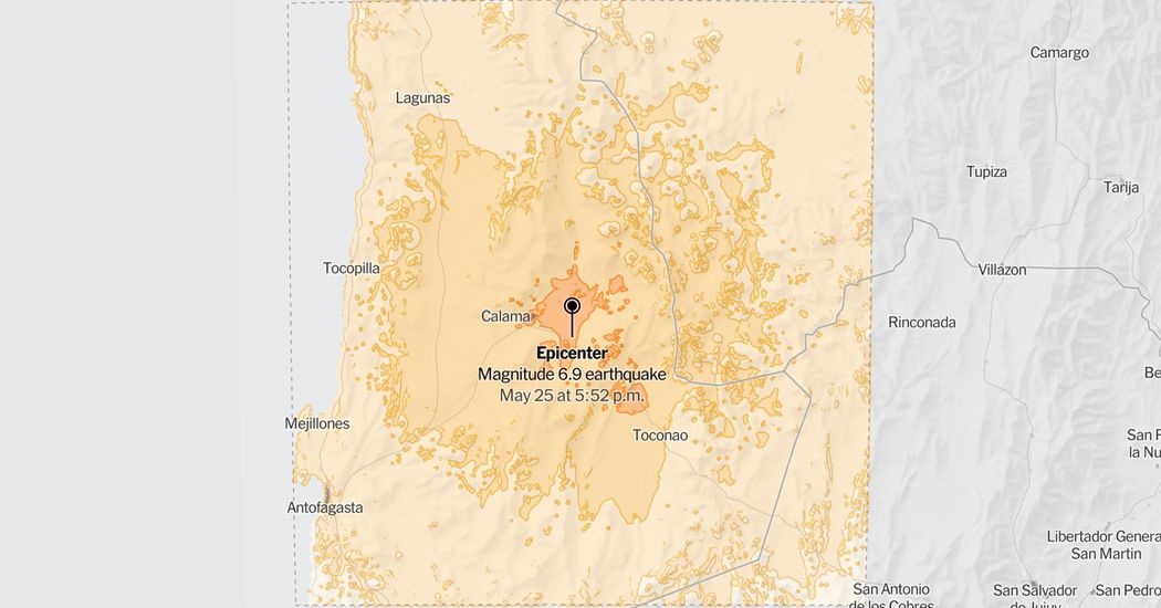 Map: 6.9-Magnitude Earthquake Shakes Chile