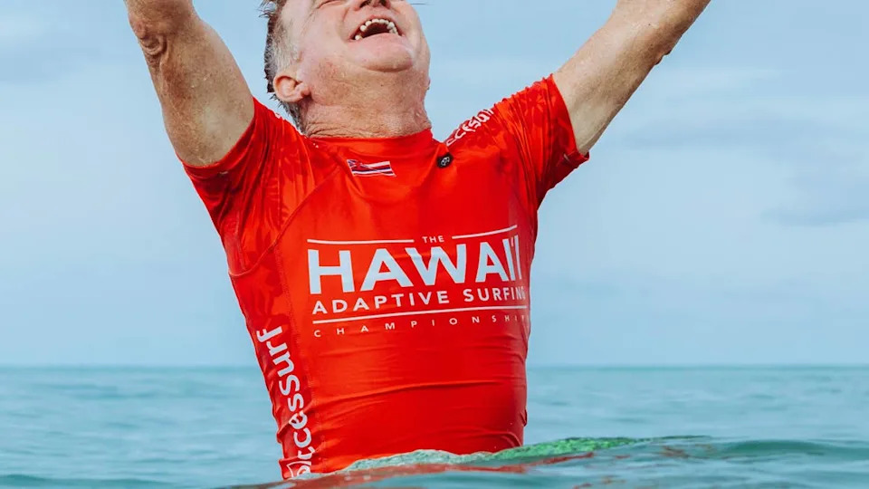 Mark "Mono" Stewart of Byron Bay, Australia. He flew across the Pacific and left everything in the water winning another title.<p>Tommy Pierucki</p>