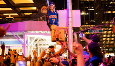 Knicks Fans Celebrate the Team’s First NBA Finals Appearance Since 1999