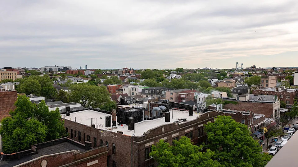 <div>NEW YORK, NEW YORK - MAY 11: Apartment buildings stand in a Brooklyn neighborhood on May 11, 2026 in New York City. A New York City board that sets the rent for city-subsidized apartments voted last Thursday night to set a preliminary rent adjustment of 0% to 2% for one-year leases and 0% to 4% for two-year leases, angering many of the city's landlords. New York City Mayor Zohran Mamdani, a Democratic Socialist, made reducing New York City's high housing costs a key campaign pledge. (Photo by Spencer Platt/Getty Images)</div>