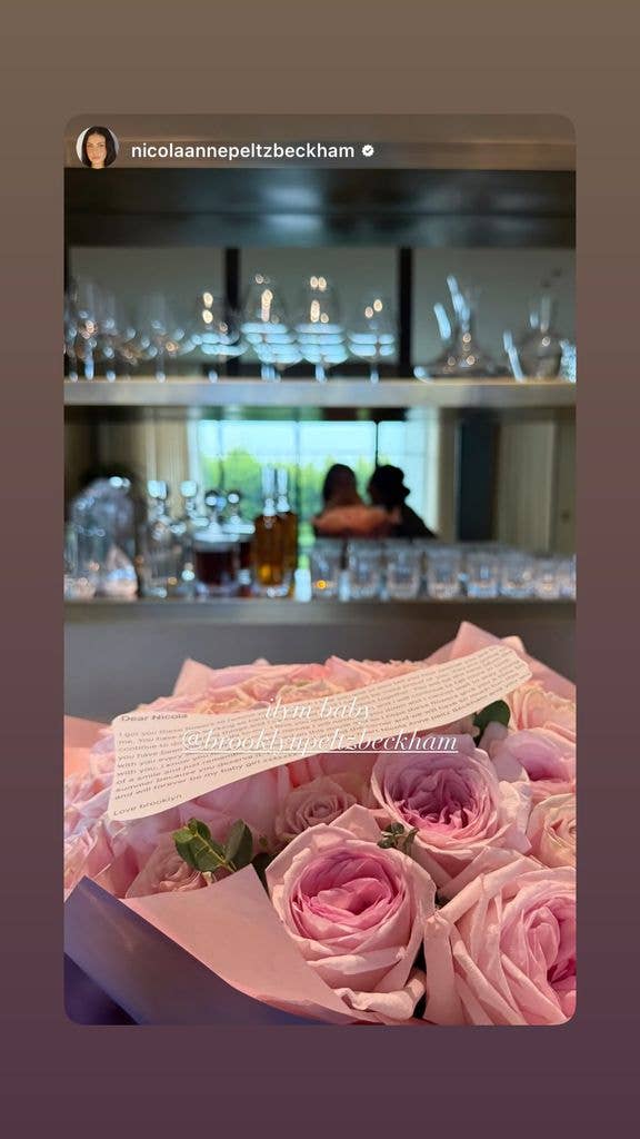 Brooklyn Beckham giving Nicola Peltz roses