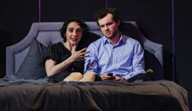 Lauren Patten and Alden Ehrenreich play Suzanna and Max, two close friends-turned-lovers-turned … something else in “Becky Shaw.” Photo: Marc J. Franklin