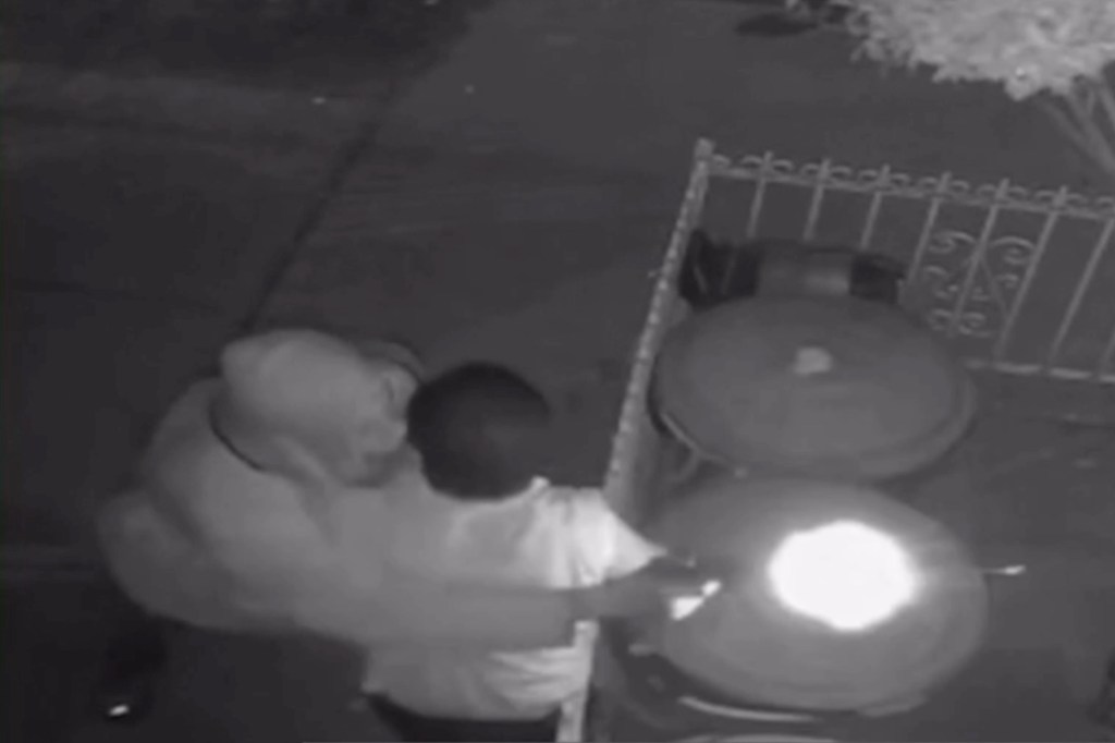 Security camera footage of a man being shot.