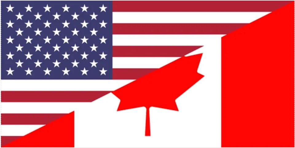 US and Canada flag