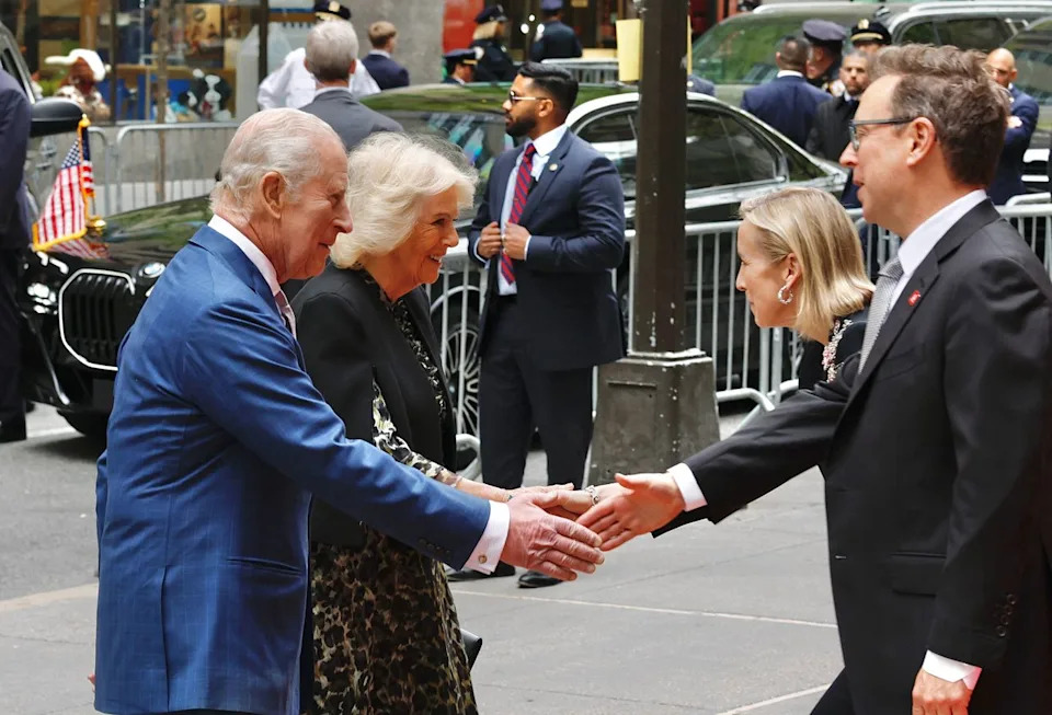 King Charles and Queen Camilla arrive at the Greater Together Reception at Christie's on April 29, 2026Credit: Kena Betancur / AFP via Getty
