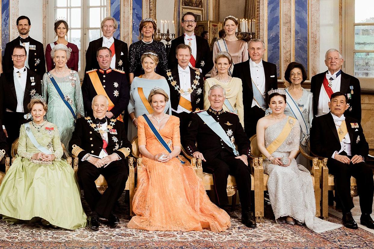 A group portrait taken at King Carl XVI Gustaf's gala dinner at the Royal Palace in Stockholm, Sweden on April 30, 2026.Credit: Linda Brostrom/The Royal Court of Sweden