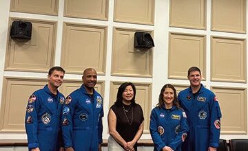 Congresswoman Meng met with Artemis II crew members Reid Wiseman, Victor Glover, Christina Koch, and Jeremy Hansen to recognize their achievements and discuss the future of American space exploration.
