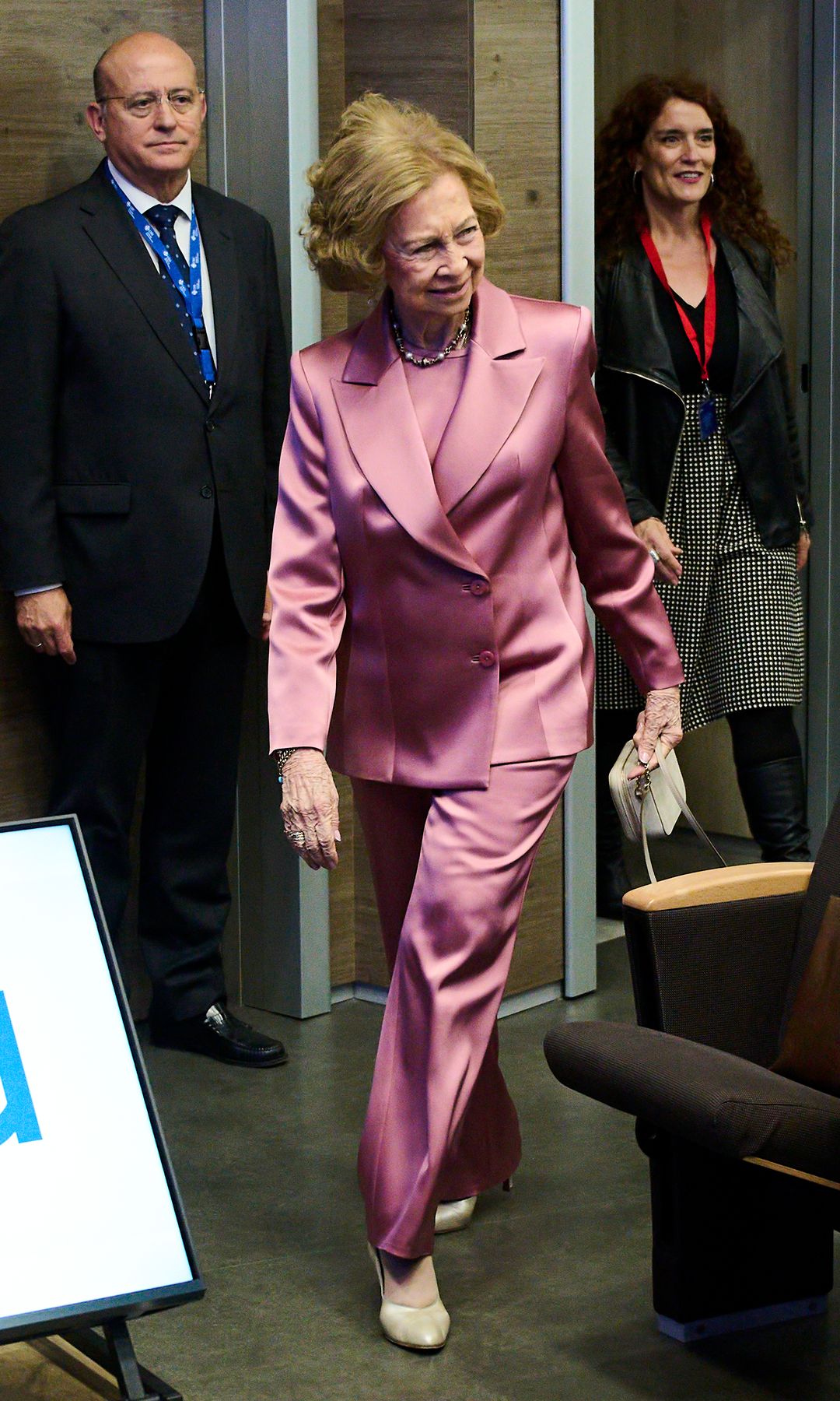 Queen Sofia at the opening of the conference 'The Spanish Monarchy and the Independence of the United States: 250th Anniversary' at the CEU San Pablo University
