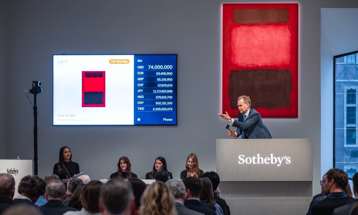 Robert Mnuchin's $85.7m Rothko leads Sotheby's $407.5m auction in New York - The Art Newspaper