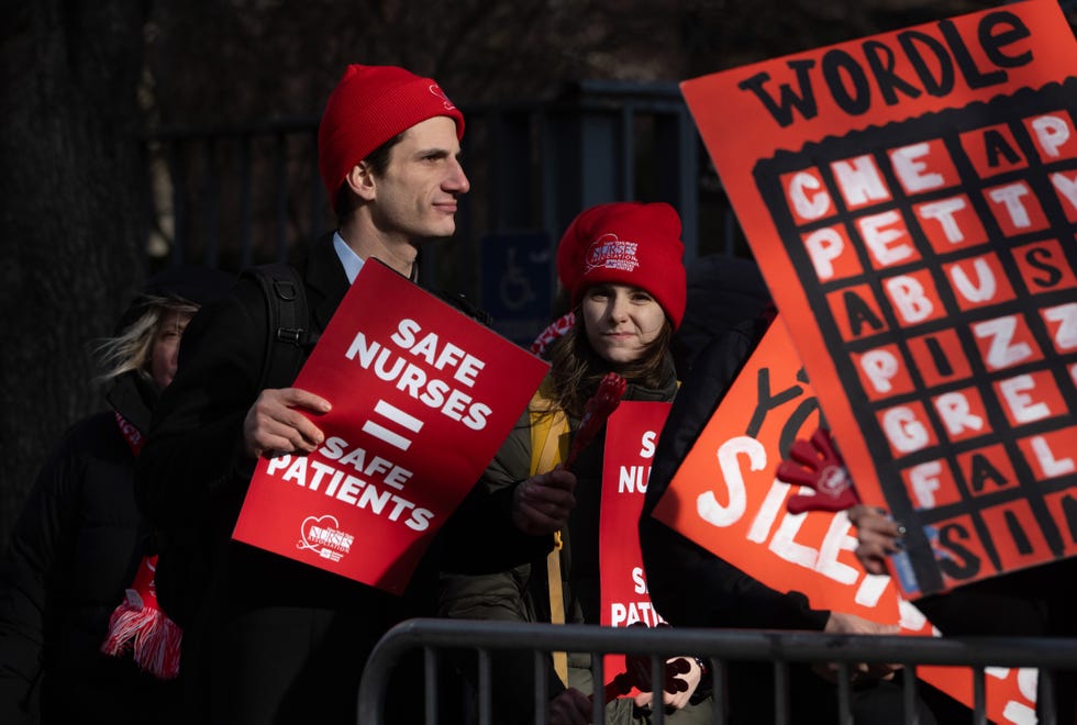 NY Congressional Candidate Jack Schlossberg Joins Nurses On Picket Line