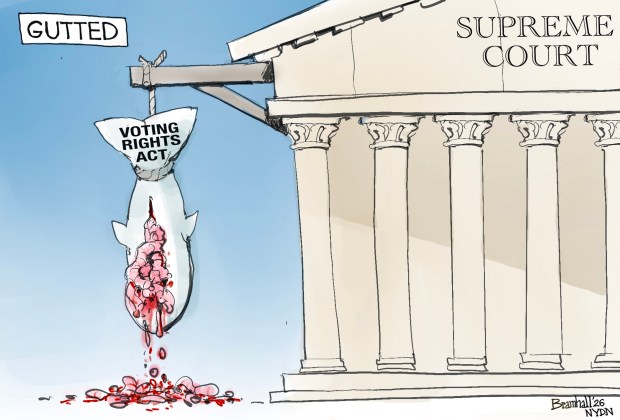 Bramhall's World for Friday, May 1, 2026. (Bill Bramhall / New York Daily News)