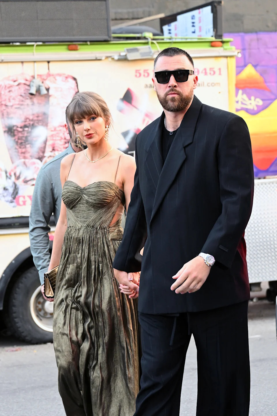 Taylor Swift and Travis Kelce attended a private dinner Saturday (as seen above). Elder Ordonez/INSTARimages