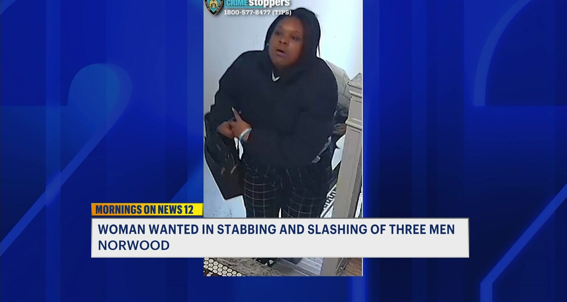 News 12 | Bronx | Woman Wanted For Stabbing 2 Men Slashing Another Near North Central Bronx Hospital