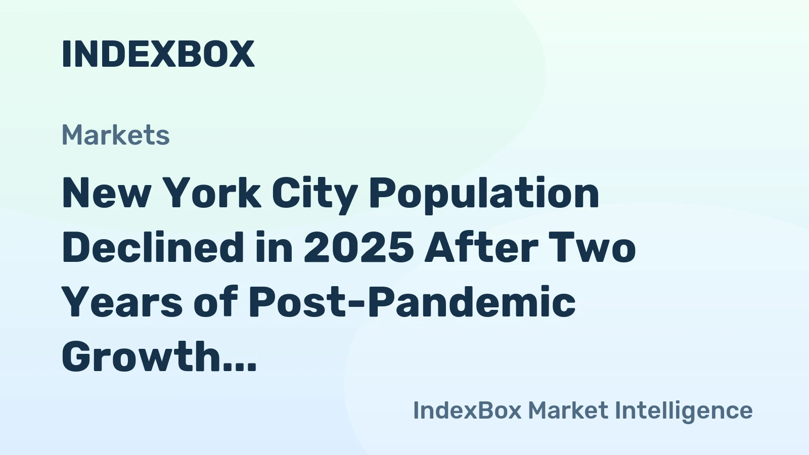NYC Population Drops 12,000 in 2025 Amid Tighter Immigration and High Rents - News and Statistics