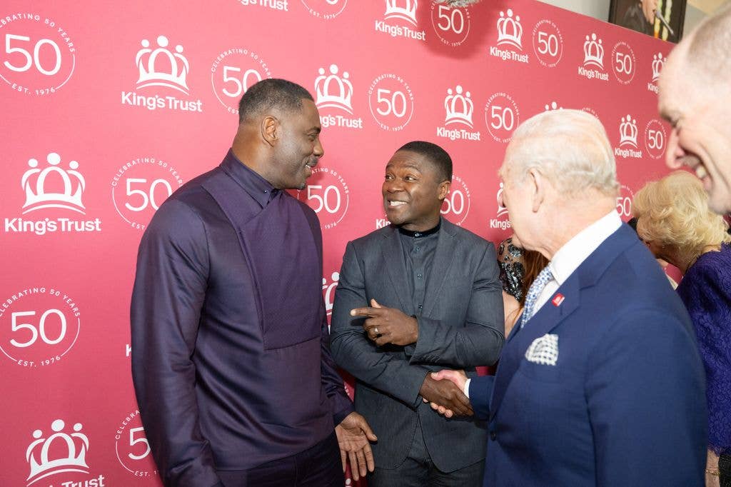 David Oyelowo and Idris Elba chat to the King 