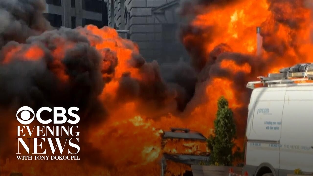 Hybrid car explodes, catches fire in New York City