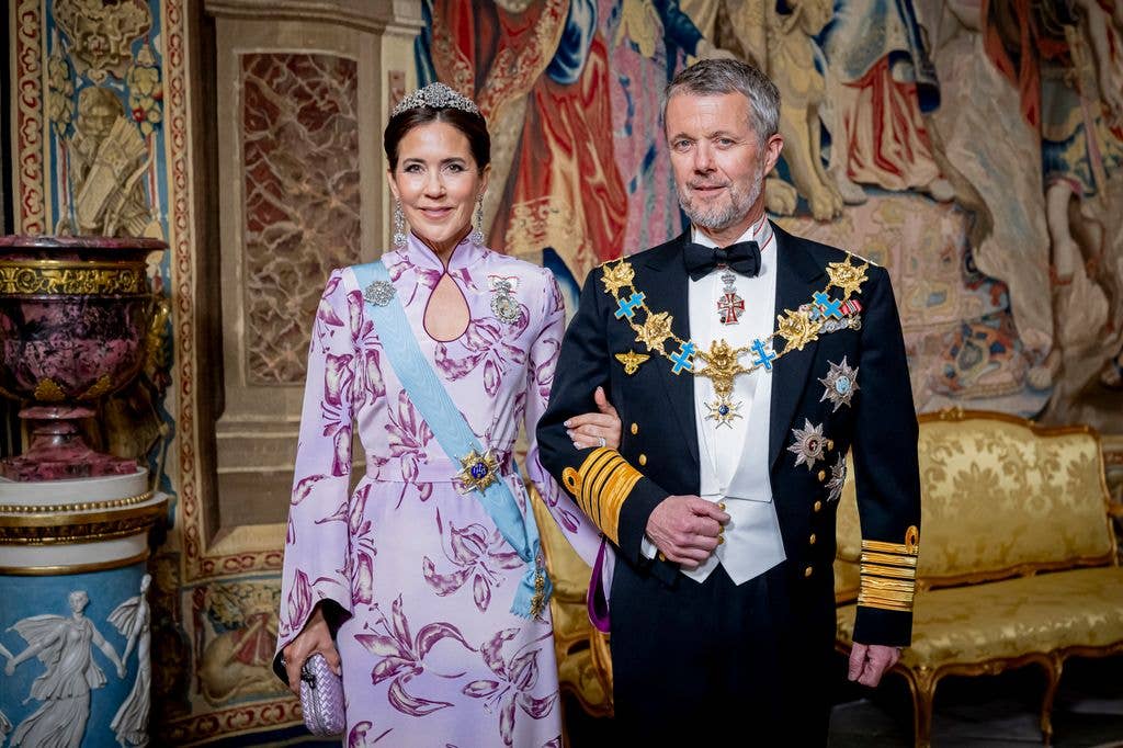 Queen Mary of Denmark and King Frederik of Denmark attend the gala dinner during the 80th birthday celebrations of King Carl XVI Gustaf of Sweden at Royal Palace on April 30, 2026 in Stockholm, Sweden