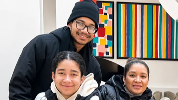 Lance Garcia is pictured with his sister (bottom-left) and mother. (GoFundMe)
