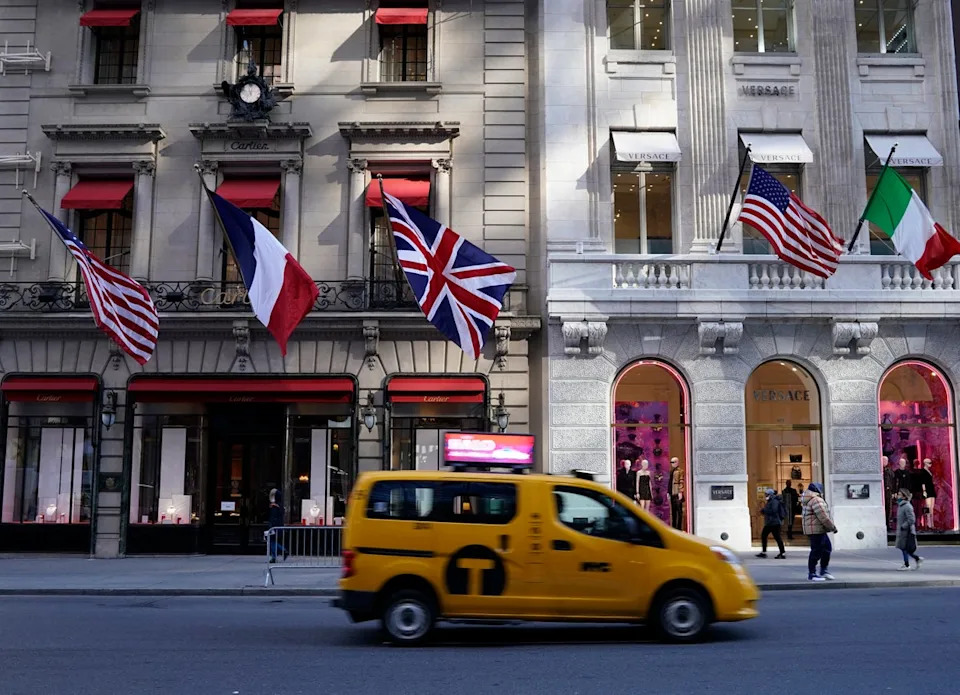 The woman plummeted around 10-feet after falling into the manhole near Cartier on Fifth Avenue (AFP/Getty)