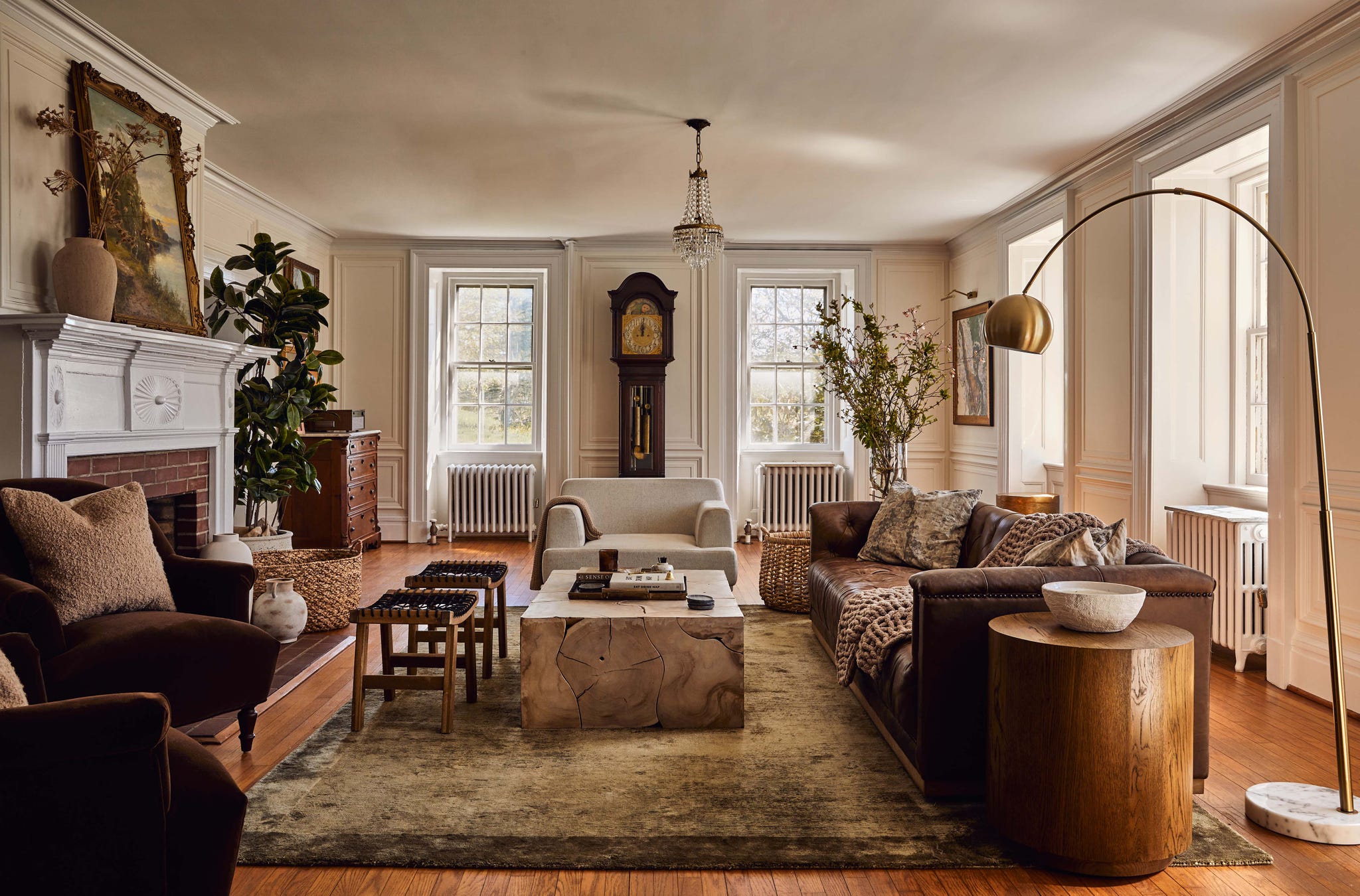 Cozy living room with comfortable seating and decorative elements.