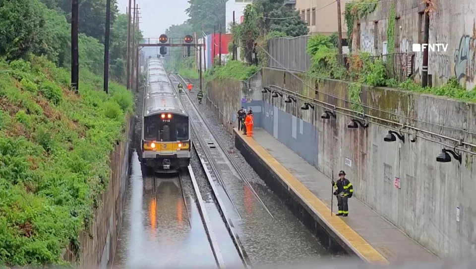 A Long Island Railroad train in Bayside, Queens. Oliya Scootercaster/FreedomNewsTV