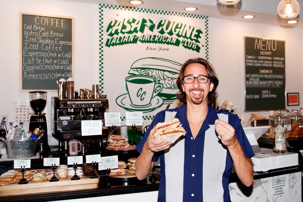 Social media influencer Danny Mondello, known online as Cugine opens Casa Cugine in Williamsburg, Brooklyn