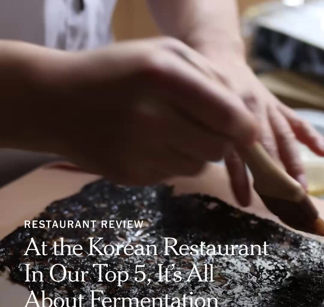 Meju, a Korean tasting counter in Long Island City, Queens, debuted at No. 4 on our 2026 list of the 100 best restaurants in New York City. Led by the chef Hooni Kim, the food focuses first on healing and nourishment. Spoiler: It is also delicious. Read the full review: https://nyti.ms/4nG9Czz
