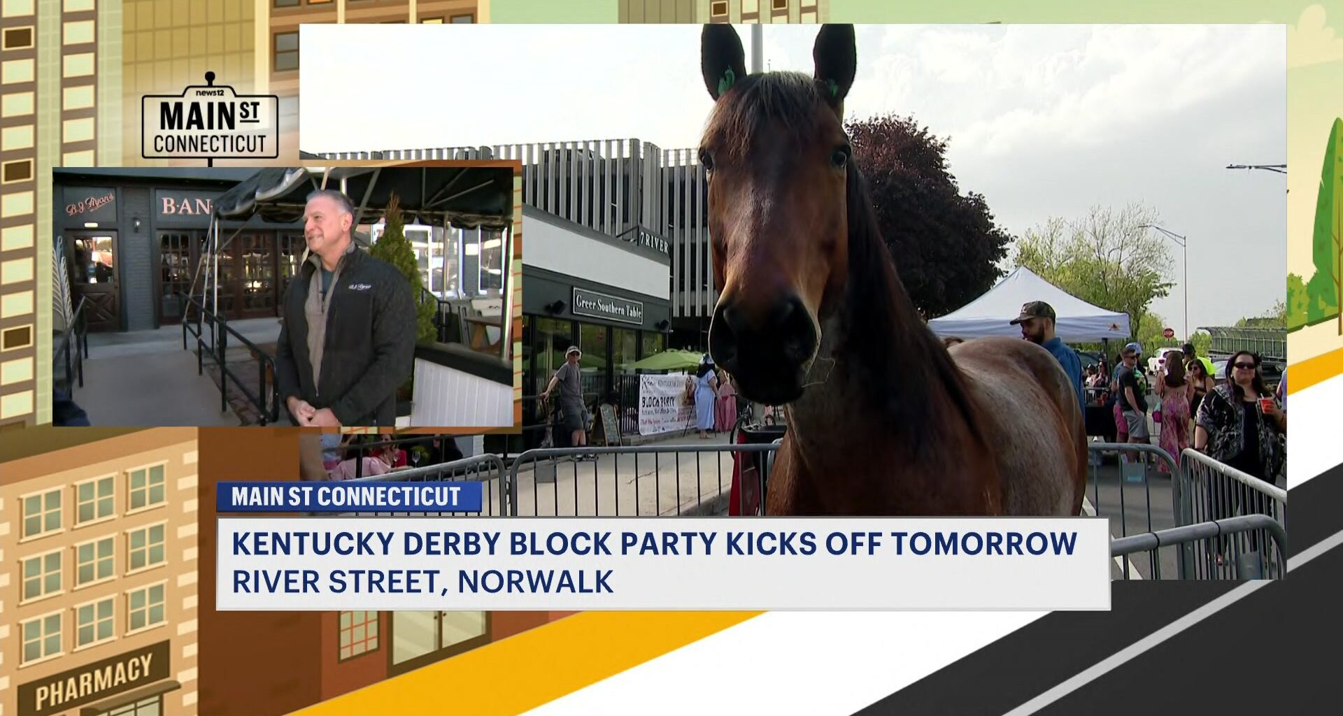 News 12 | Brooklyn | Main Street Connecticut The Ultimate Kentucky Derby Block Party In Norwalk