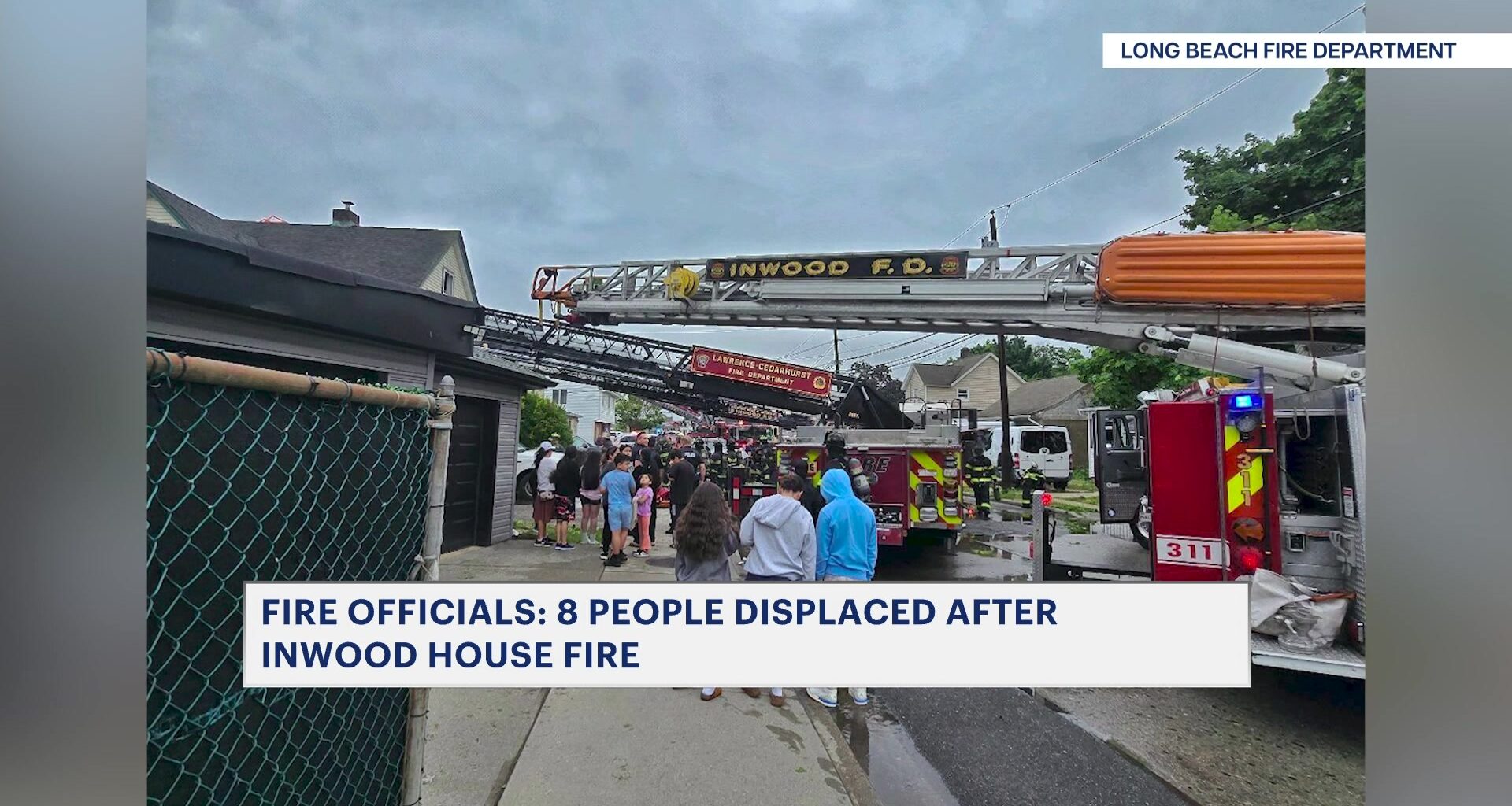 News 12 | Brooklyn | Eight People Displaced After A Memorial Day House Fire In Inwood