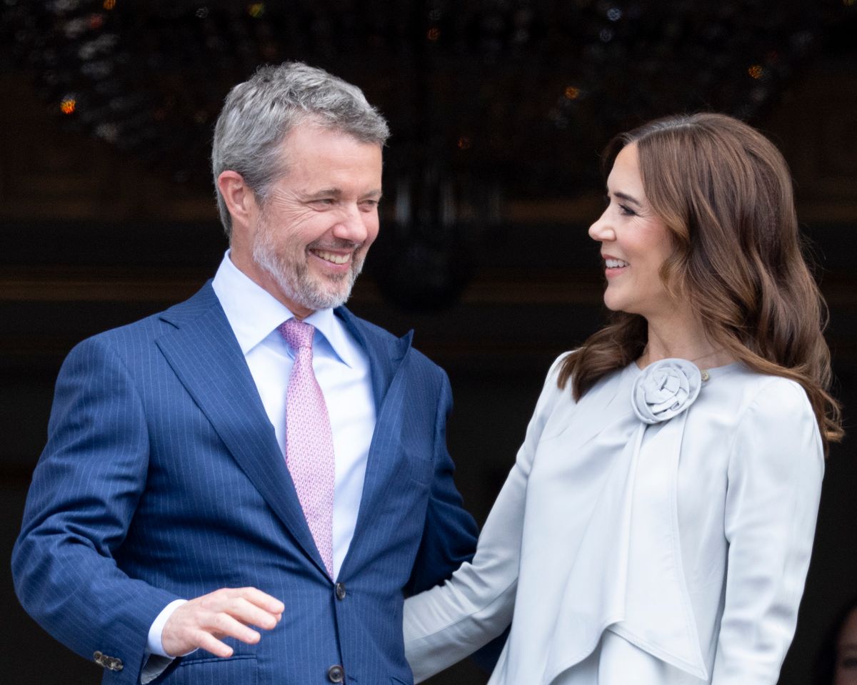 King Frederik X of Denmark and Queen Mary of Denmark on the balcony at Frederik VIII's Palace