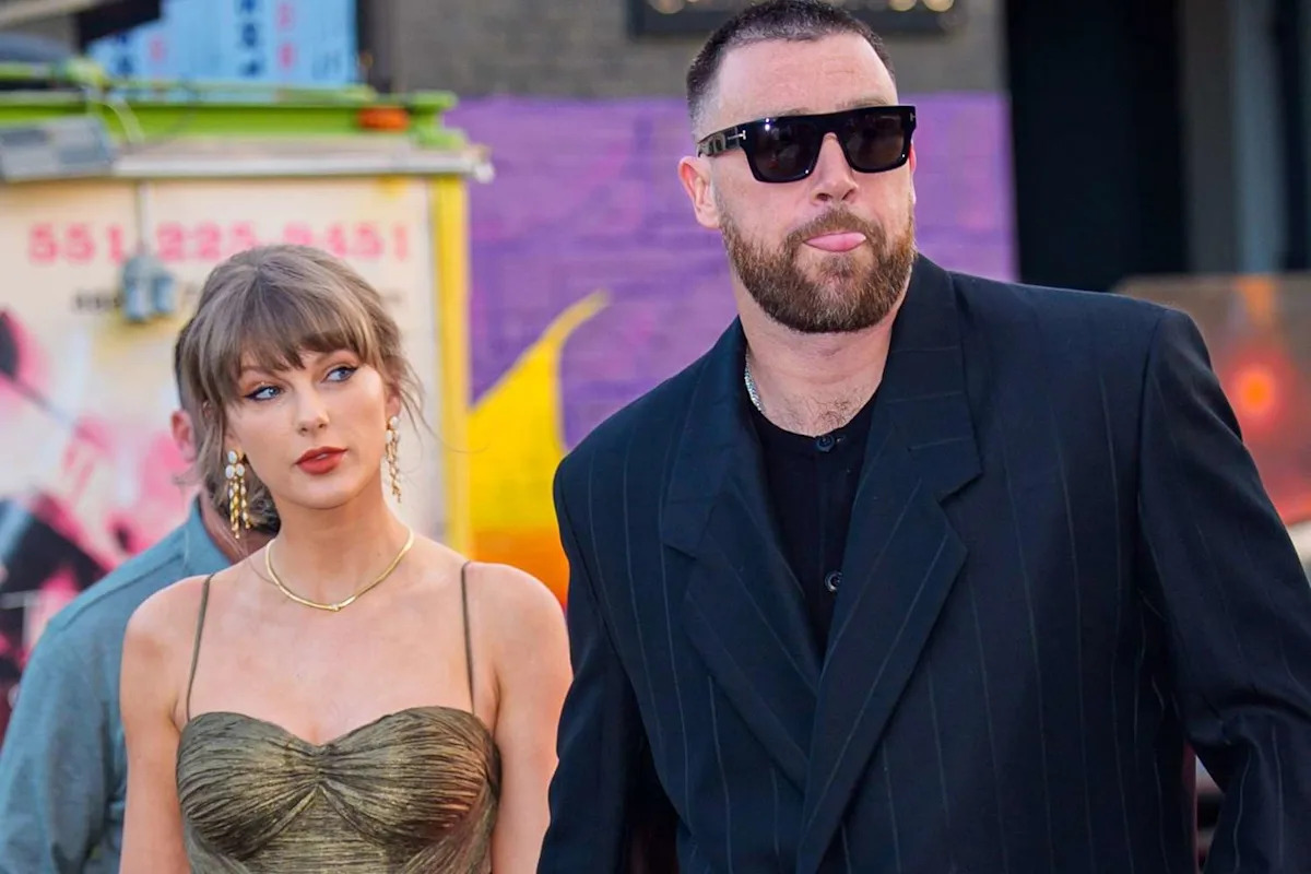 Taylor Swift Pairs $2,000 Gown with $1,700 Bag as She Attends Dinner Party with Fiancé Travis Kelce in N.Y.C.