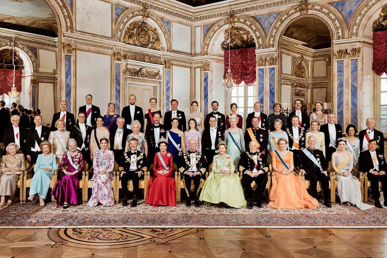 A group portrait taken at King Carl XVI Gustaf's birthday gala dinner at the Royal Palace in Stockholm, Sweden on April 20, 2026Credit: Linda Brostrom/The Royal Court of Sweden