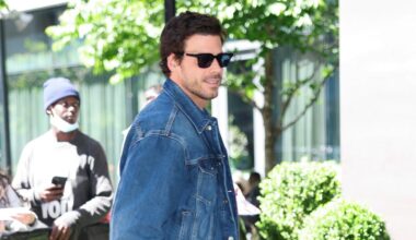 François Arnaud Suits Up in Double Denim for a Trip to New York City