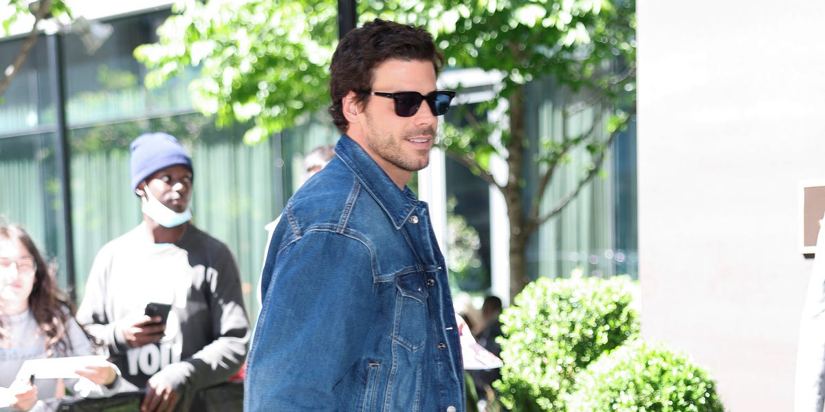 François Arnaud Suits Up in Double Denim for a Trip to New York City