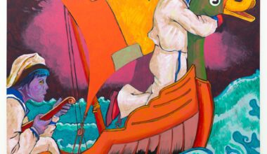 Archie Rand, Duck, 2025. Acrylic on canvas, 60 × 48 inches. Courtesy the artist and Jarvis Art.