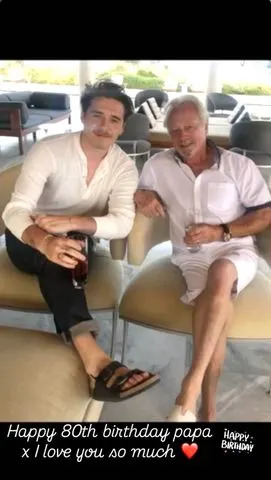 Brooklyn Beckham wishes his grandfather, Anthony Adams, a happy 80th birthdayCredit: Brooklyn Peltz Beckham/Instagram