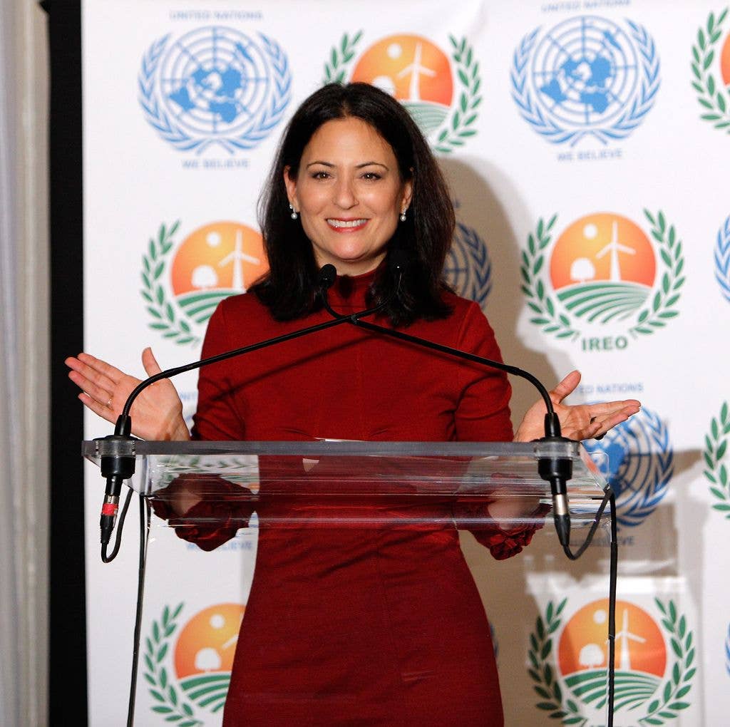 Judie speaks at the IREO Renewable Energy Awards Gala at the United Nations 