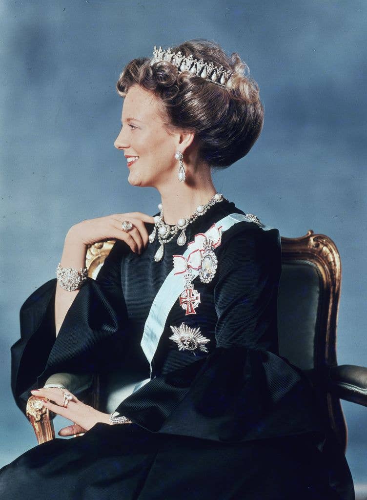 1972:  The first official photograph of Queen Margrethe II of Denmark, daughter of King Frederik IX, after her accession to the throne