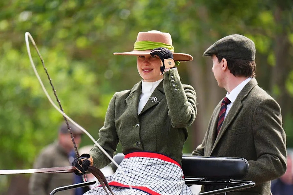 Lady Louise Windsor driving a carriage