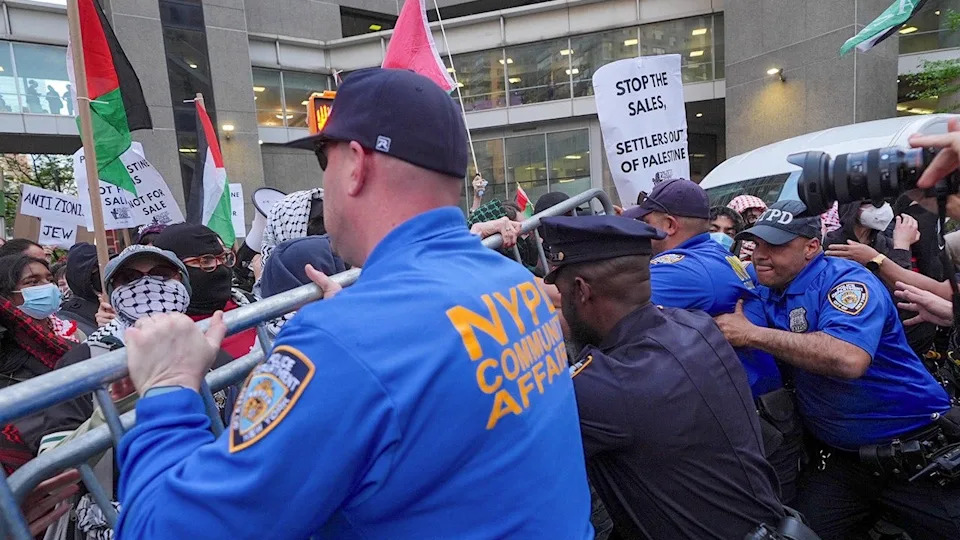 Protesters clash with NYPD