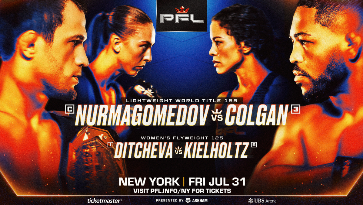 PROFESSIONAL FIGHTERS LEAGUE ANNOUNCES PFL NEW YORK PRESENTED BY ARKHAM ON JULY 31 AT THE UBS ARENA WITH BLOCKBUSTER MAIN AND CO-MAIN EVENTS thumbnail