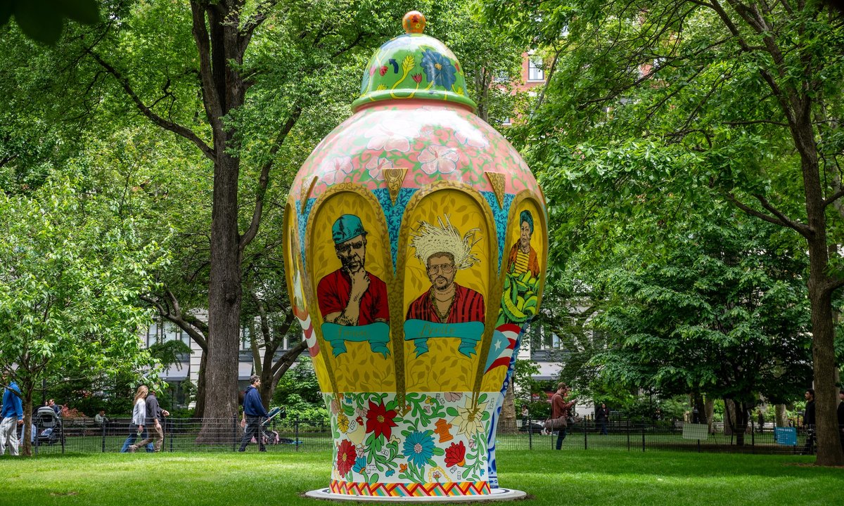 Roberto Lugo brings monumental tribute to Puerto Rican culture to Manhattan park - The Art Newspaper