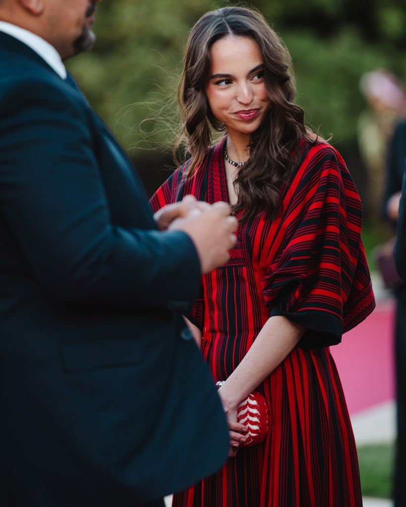 Princess Salma accompanies their parents during the official Independence Day events.