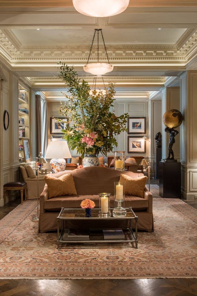The elegant club room at the hotel