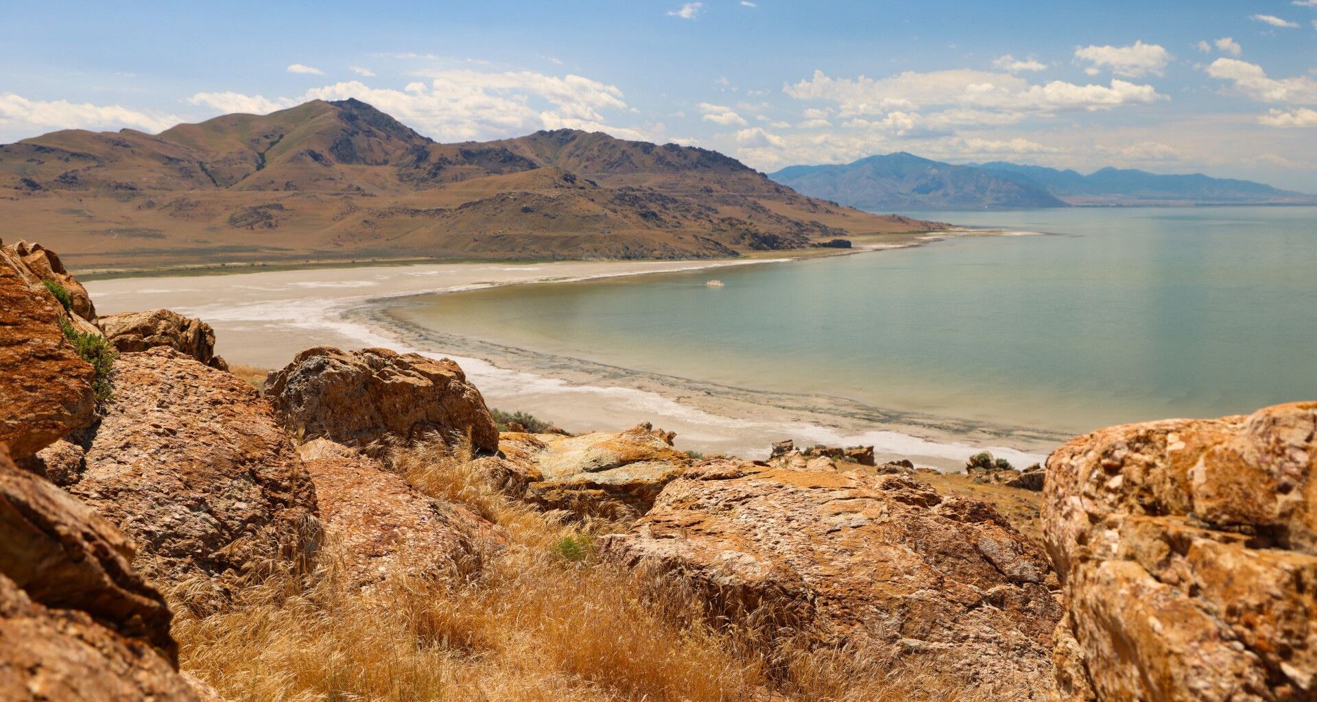 A View of the Great Salt Lake from Antelope Island Utah