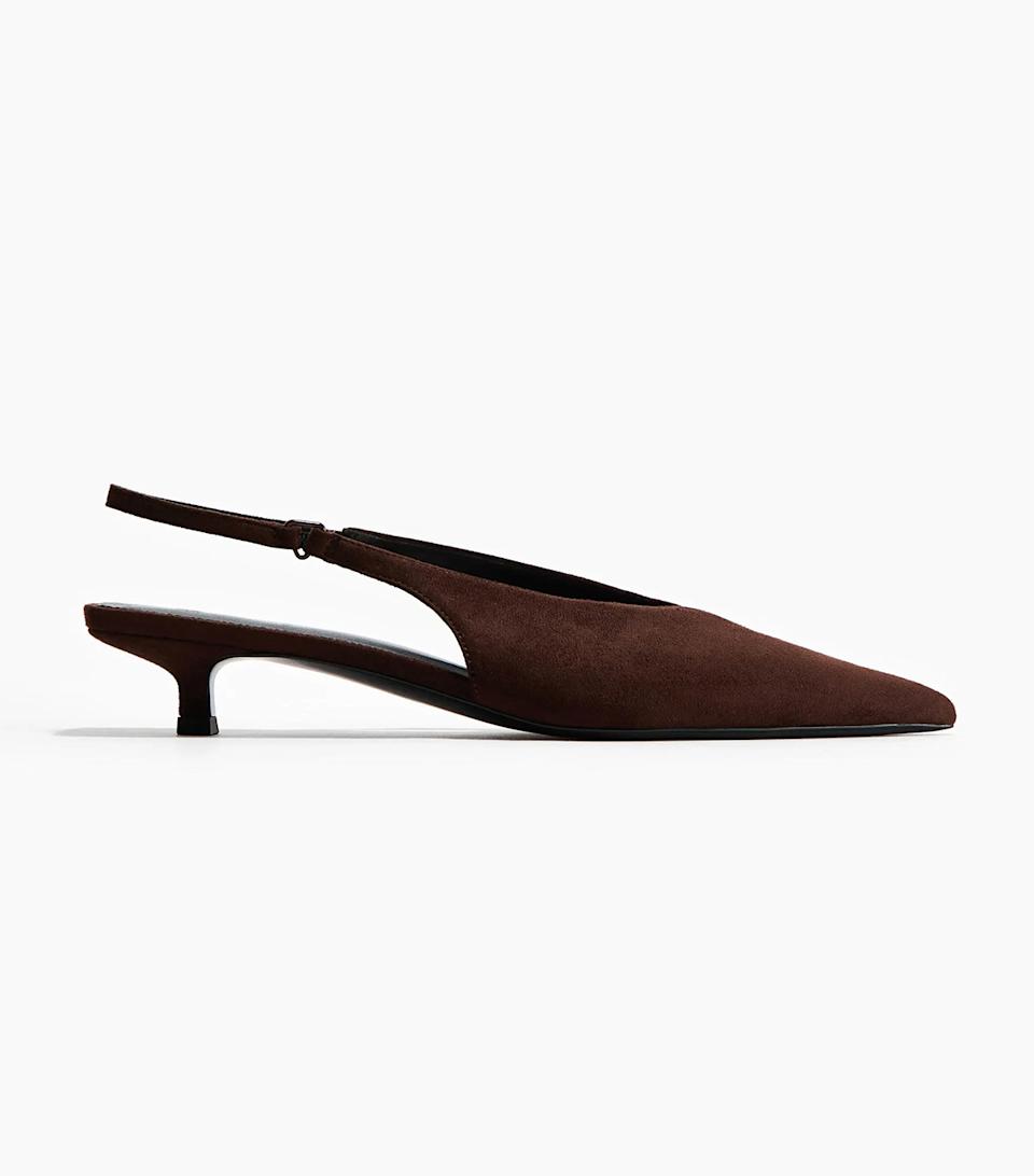 H&M, Kitten-Heeled Slingbacks